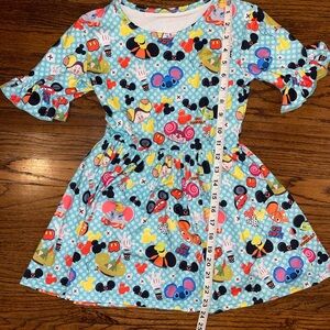 Disney Characters Print Kids Dress